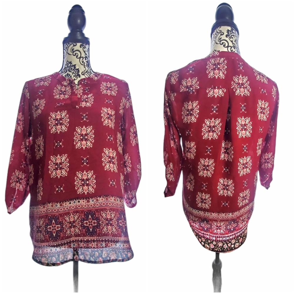 $5 🐦 (MUST BUNDLE 2+) PINK REPUBLIC TUNIC TOP 3/4 SLEEVE